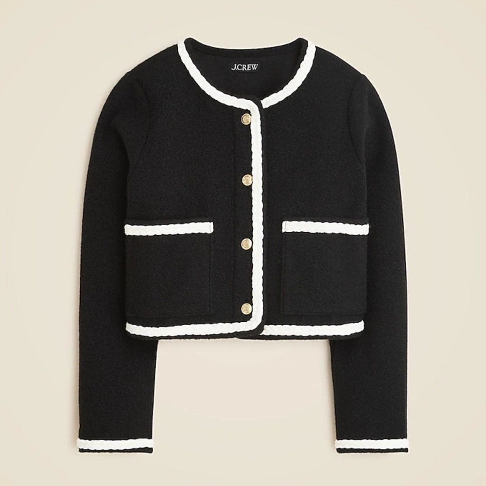 NWT J. Crew Cropped bouclé yarn lady jacket